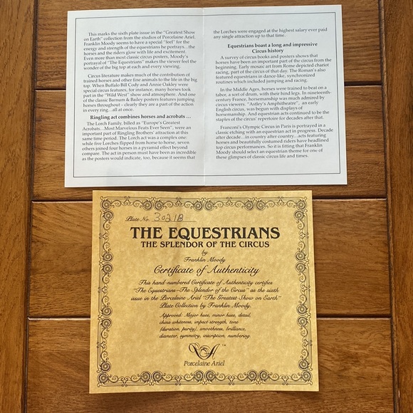 The Greatest Show on Earth The Equestrians Plate. - Picture 5 of 5